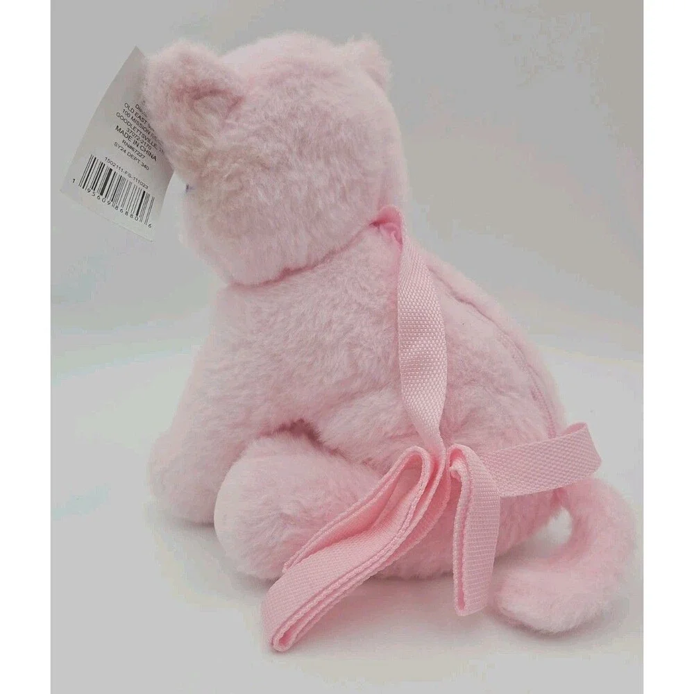 Cat Purse Zip Totes Pink Rainbow Heart Glasses Animal Plush Bag with Strap Set 2